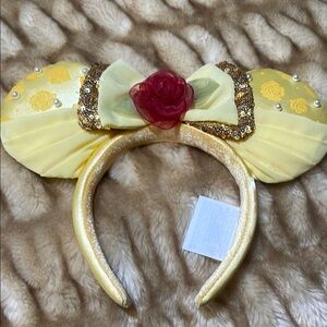 Disney Yellow Headband with Red Floral Accent